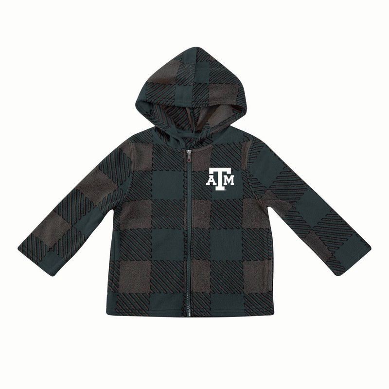 slide 1 of 3, NCAA Texas A&M Aggies Toddler Boys' Buff Checkered Zip-Up Jacket - 2T, 1 ct