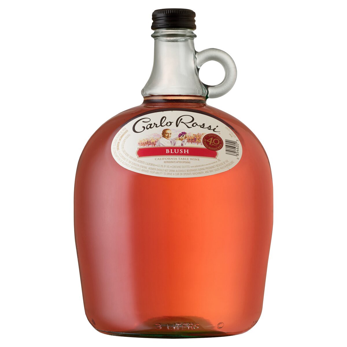 slide 1 of 2, Carlo Rossi Blush Wine, 3 liter