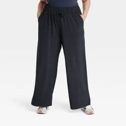 Women's Active Light High-Rise Wide Leg Pants - All In Motion™ Black XS