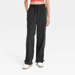 Women's Stretch Woven High-Rise Parachute Pants - All In Motion™ Black XXL