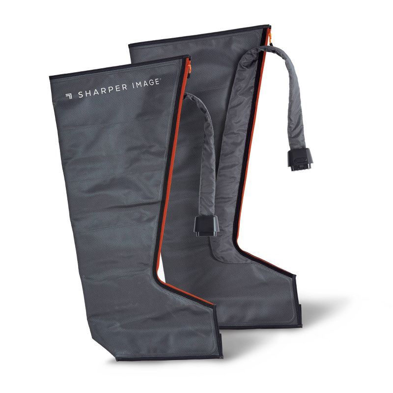 slide 6 of 11, Sharper Image Powerboost Boots Air Compression Electric Leg Massager: Heat Therapy, Plastic Material, 1 ct