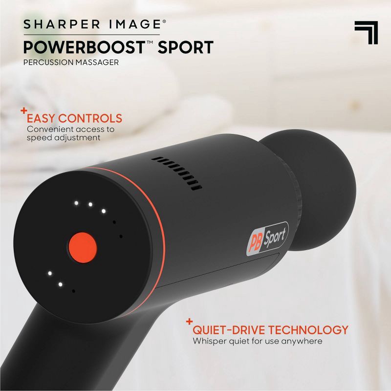 slide 6 of 8, Sharper Image Powerboost Sport Percussion Handheld Massager, 1 ct