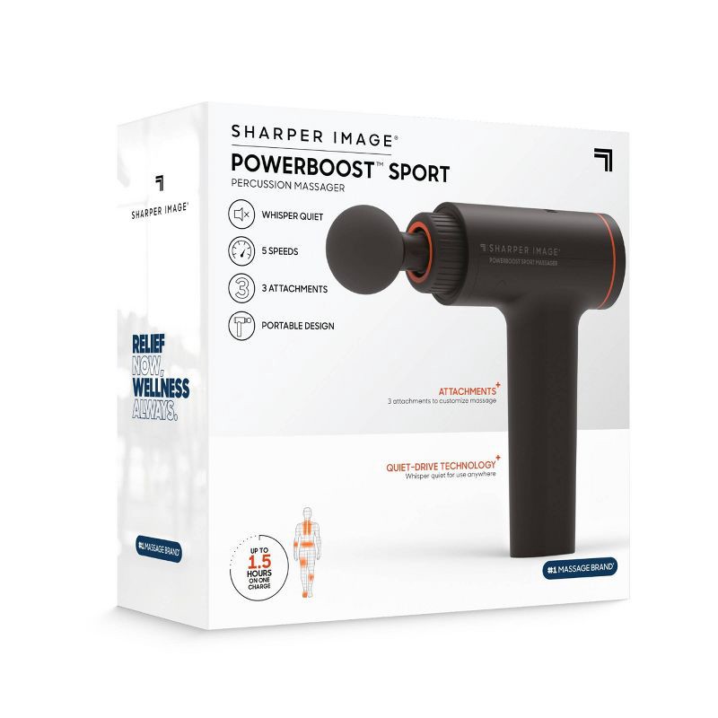 slide 8 of 8, Sharper Image Powerboost Sport Percussion Handheld Massager, 1 ct