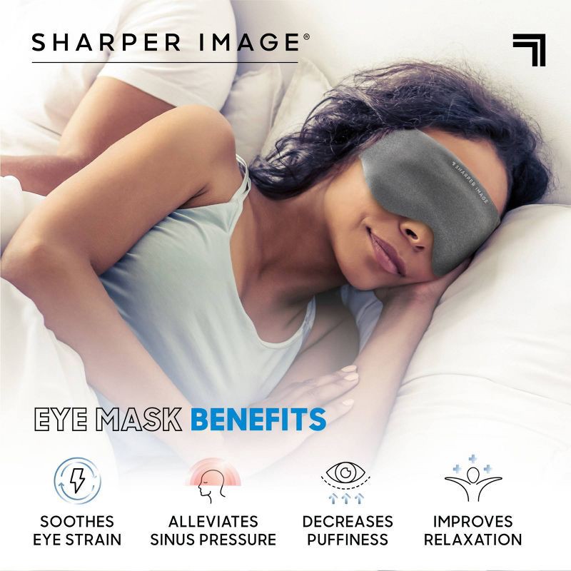 slide 4 of 7, Sharper Image Hot and Cold Weighted Eye Mask: Fabric Polyester Relaxation Therapy, 1 ct