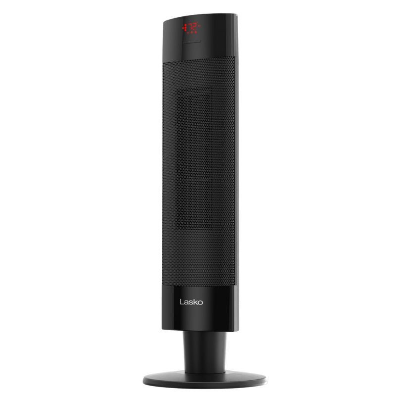 slide 7 of 10, Lasko Ceramic Pedestal Heater with Remote Control: 1500W, Adjustable Thermostat, Portable, LED Display, ETL Listed, 1 ct