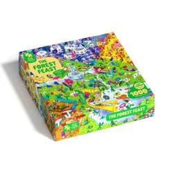 Magic Puzzle Company The Forest Feast Jigsaw Puzzle - 1000pc: Memory & Fine Motor Skills, Paper Collage