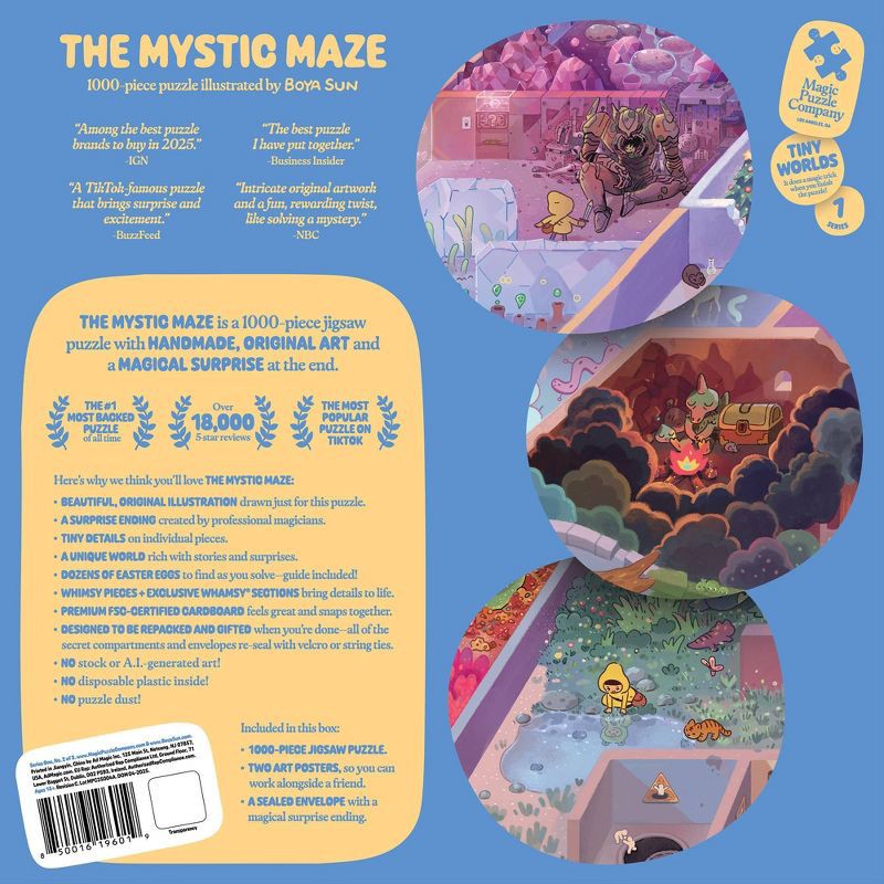 slide 2 of 5, Magic Puzzle Company The Mystic Maze Jigsaw Puzzle - 1000pc: Memory & Motor Skills, Collage Theme, 28"x21", 1000 ct