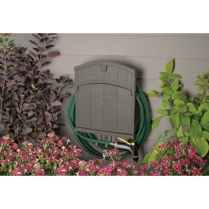 slide 3 of 4, Suncast 150' Capacity Farmington Mounted Hose Hanger Dark Gray, 1 ct