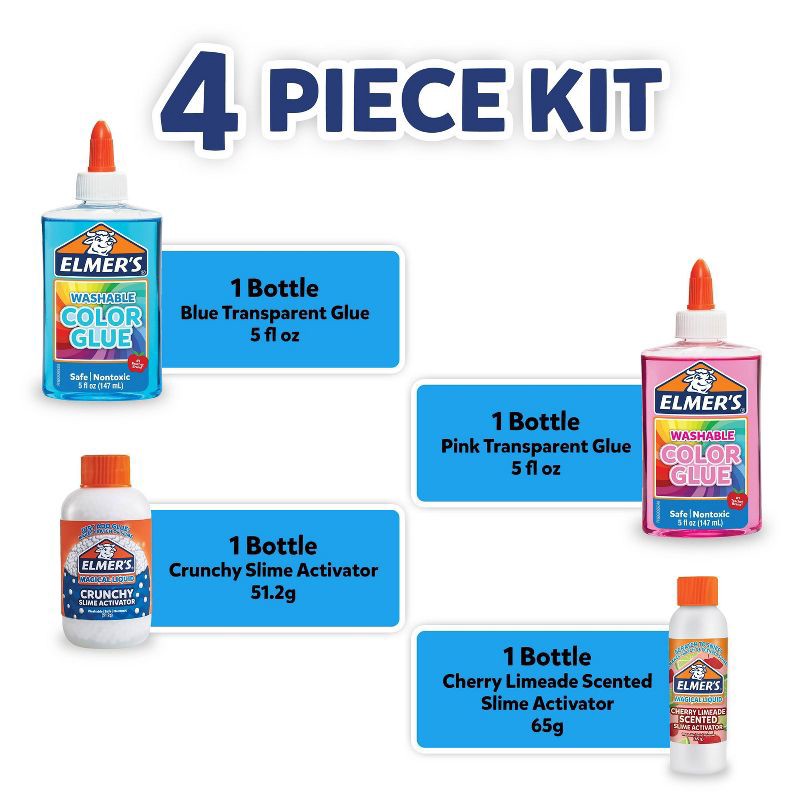 slide 3 of 6, Elmer's Neon Sky Slime Kit 4ct, 4 ct