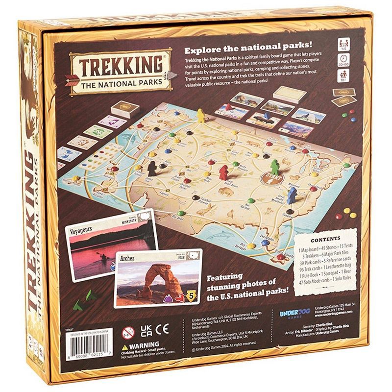 slide 2 of 8, Underdog Games Underdogs Trekking The National Parks Family Board Game: Geography Educational Playtime 30-45 Min, 1-5 Players, 1 ct