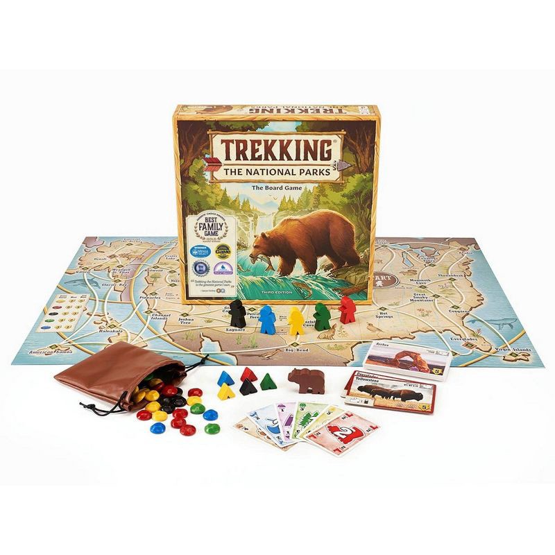 slide 3 of 8, Underdog Games Underdogs Trekking The National Parks Family Board Game: Geography Educational Playtime 30-45 Min, 1-5 Players, 1 ct