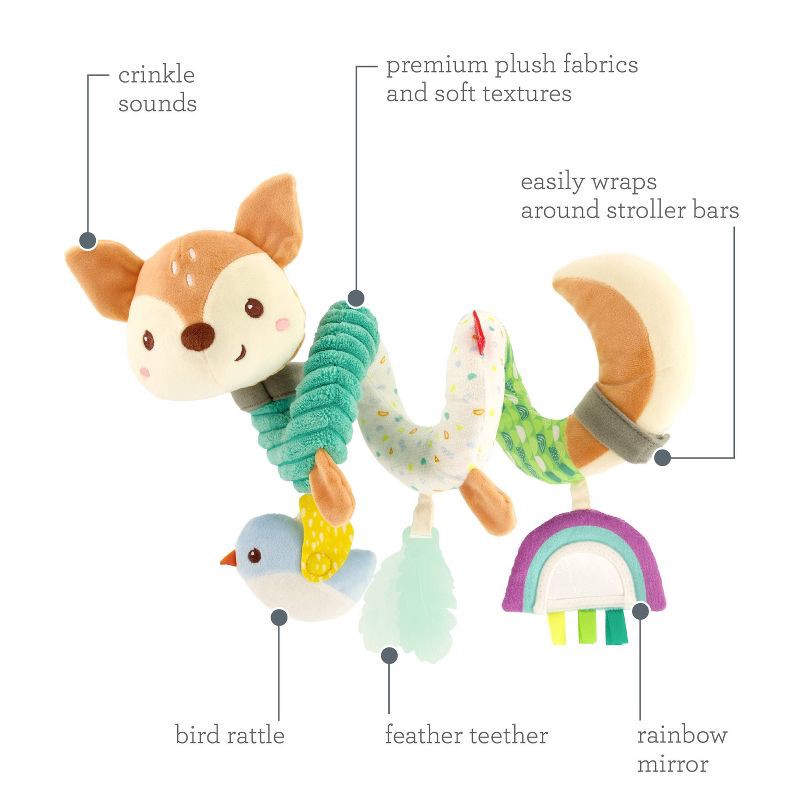 slide 4 of 5, Infantino Spiral Activity Toy - Neutral Deer, 1 ct