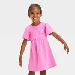 Toddler Girls' Barbie Jacquard Knit Dress - Pink 3T