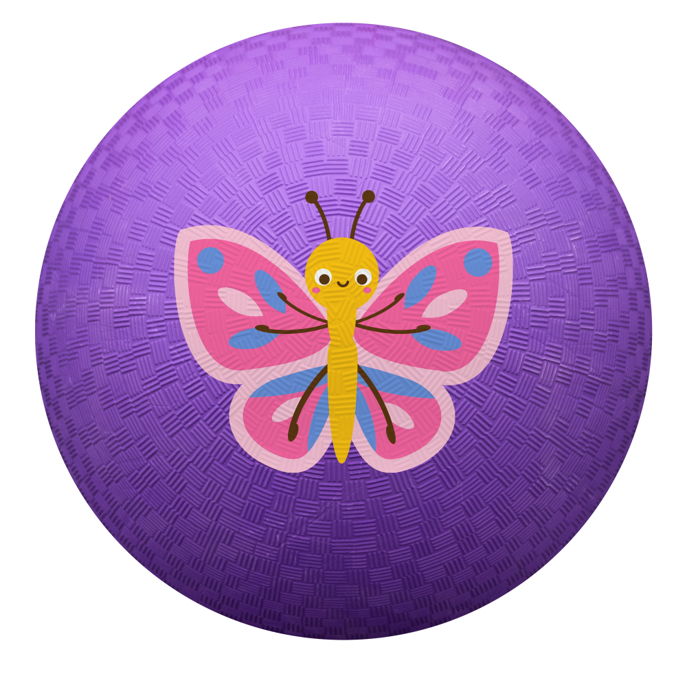 slide 1 of 1, Baden Playground Ball - Purple Butterfly, 1 ct