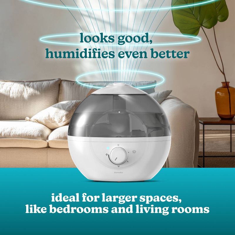 slide 5 of 9, HoMedics Top-Fill Easy to Clean Ultrasonic Cool Mist Humidifier with Night Light and Aromatherapy: 300-500 sq. ft., No Filter Needed, 30-Hour Run Time, 1 ct