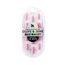 Olive & June Press-On Fake Nails - Rose Velvet - 42ct: Gloss Finish, 90% Recycled Plastic