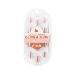 Olive & June Press-On Fake Nails - XS Squoval - Taupe Jelly Chrome - 42ct