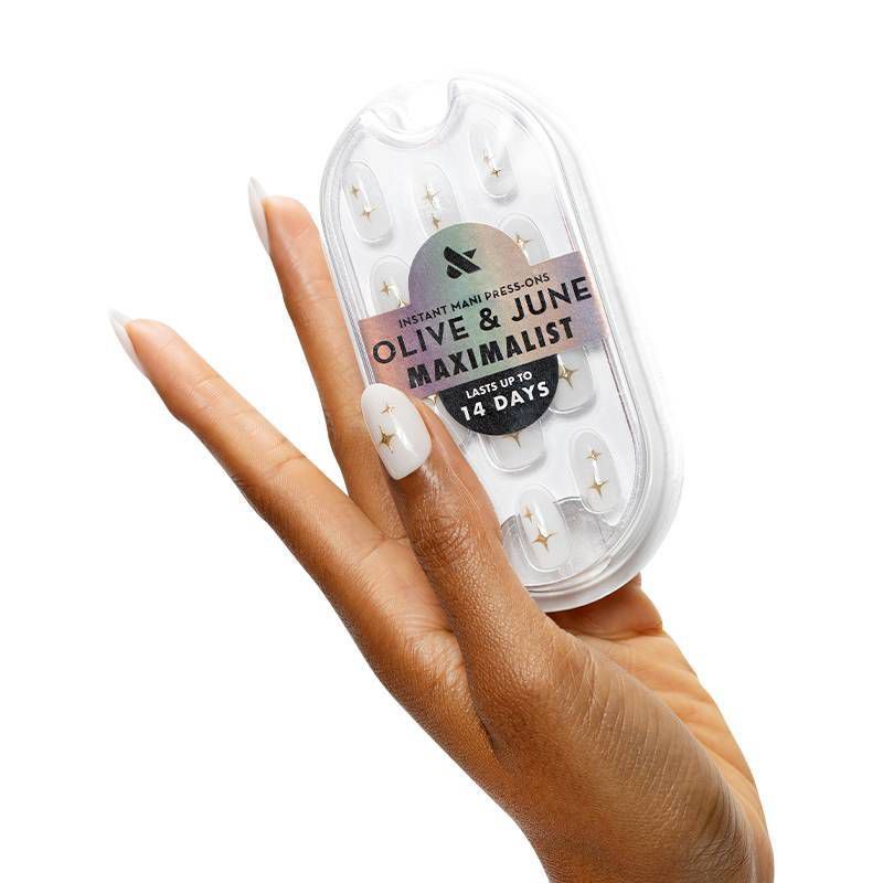 slide 2 of 6, Olive & June Press-On Fake Nails - M Oval - Puffy Sparkle - 42ct, 42 ct