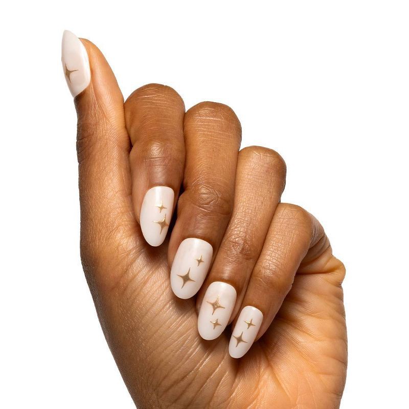 slide 3 of 6, Olive & June Press-On Fake Nails - M Oval - Puffy Sparkle - 42ct, 42 ct