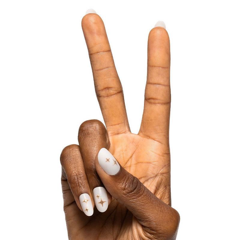 slide 4 of 6, Olive & June Press-On Fake Nails - M Oval - Puffy Sparkle - 42ct, 42 ct