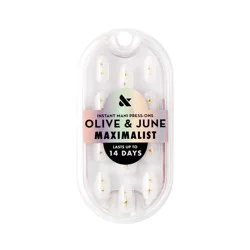 Olive & June Press-On Fake Nails - M Oval - Puffy Sparkle - 42ct