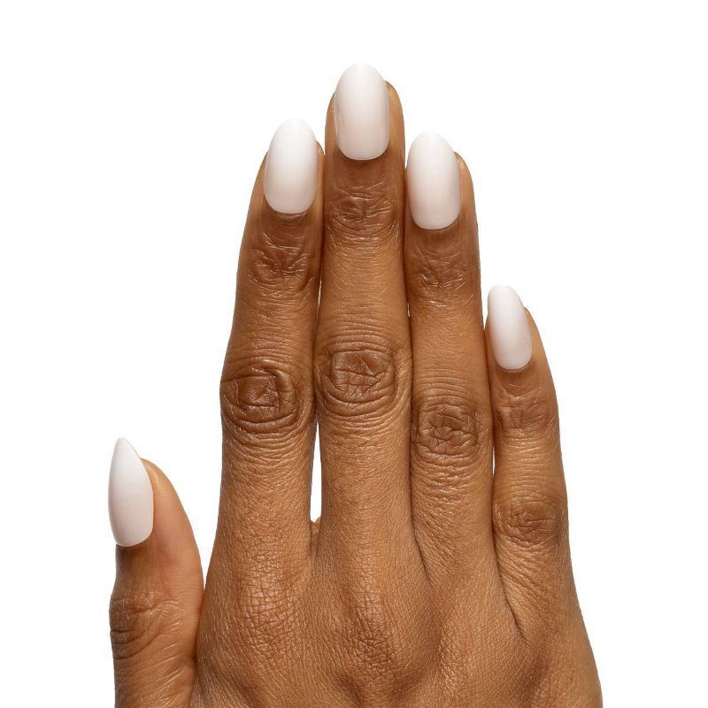 slide 3 of 7, Olive & June Press-On Fake Nails - M Oval - Pure White Syrup Gradient - 42ct, 42 ct