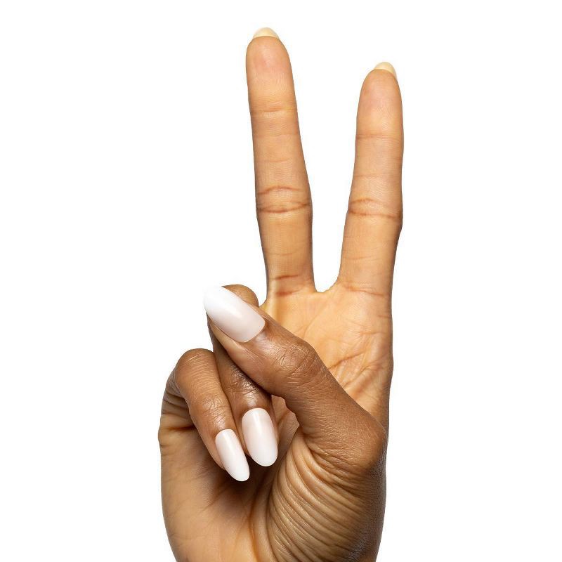 slide 4 of 7, Olive & June Press-On Fake Nails - M Oval - Pure White Syrup Gradient - 42ct, 42 ct