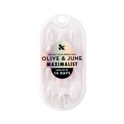 Olive & June Press-On Fake Nails - M Stiletto - Sharp French - 42ct