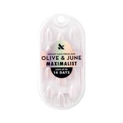 Olive & June Press-On Fake Nails - M Stiletto - Sharp French - 42ct