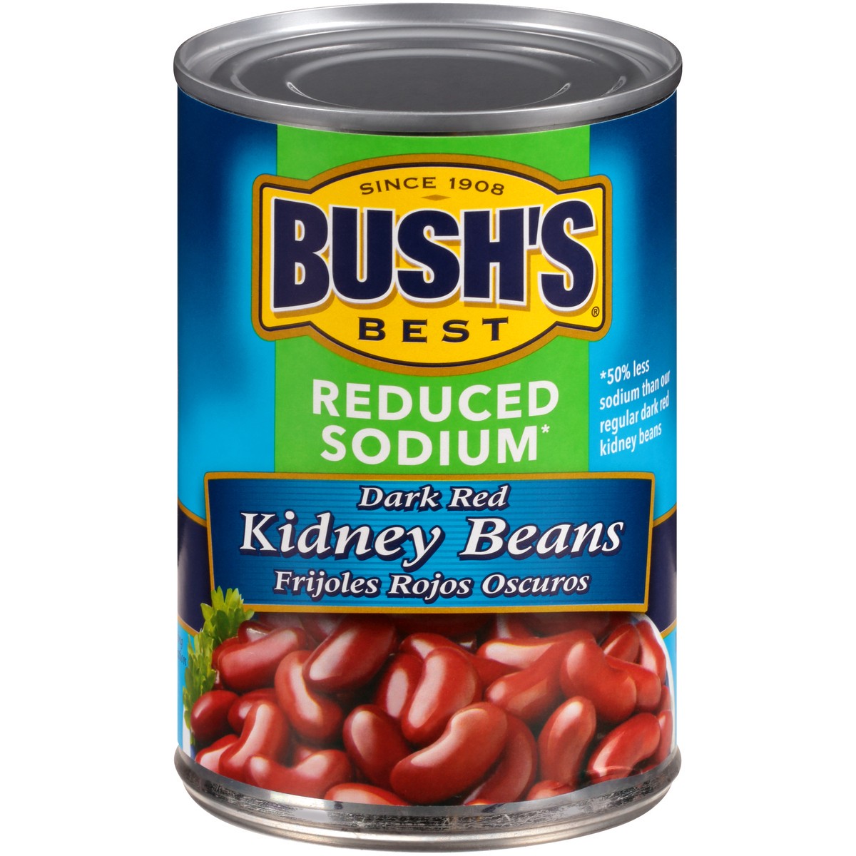 slide 1 of 3, Bush's Best Reduced Sodium Dark Red Kidney Beans 16 oz. Can, 