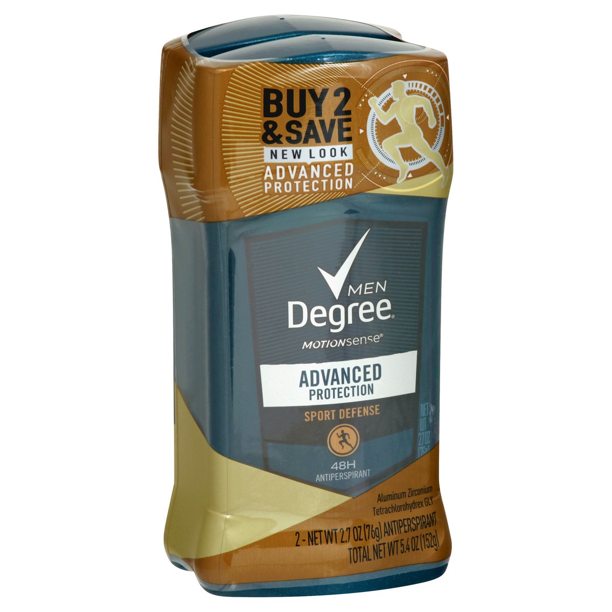 slide 7 of 9, Degree Antiperspirant Deodorant Sport Defense, 2.7 oz, Twin Pack, 2.7 oz