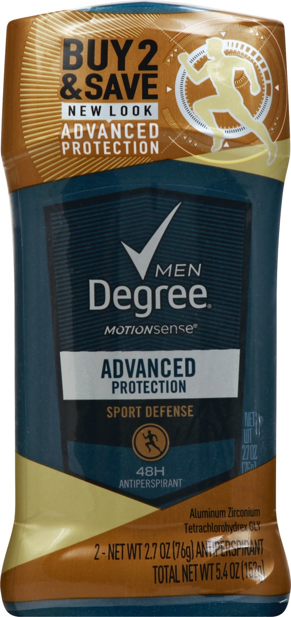 slide 3 of 9, Degree Antiperspirant Deodorant Sport Defense, 2.7 oz, Twin Pack, 2.7 oz