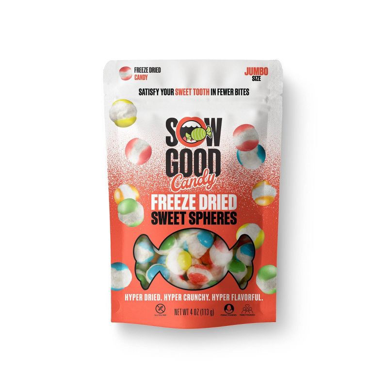 slide 1 of 8, Sow Good Freeze Dried Candy Sweet Spheres - 4.2oz, 4.2 oz