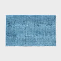 20"x32" Everyday Chenille Bath Rug Quilt Blue - Room Essentials™