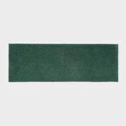 20"x58" Everyday Chenille Bath Rug Dark Green - Room Essentials™