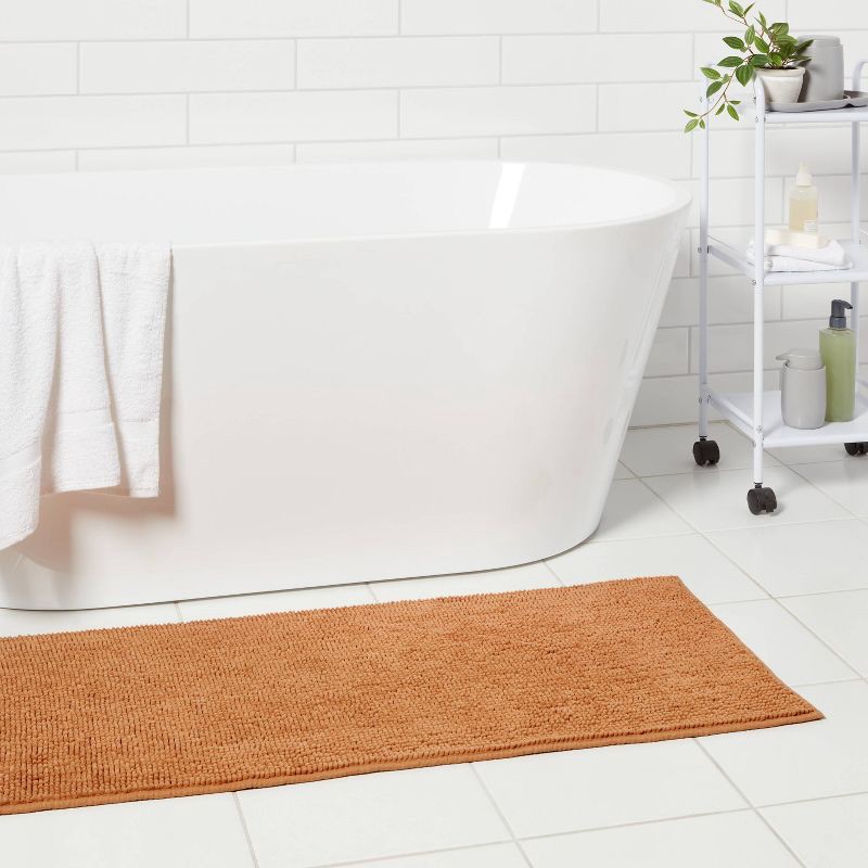 slide 2 of 4, 20"x58" Everyday Chenille Bath Rug Copper - Room Essentials™, 1 ct