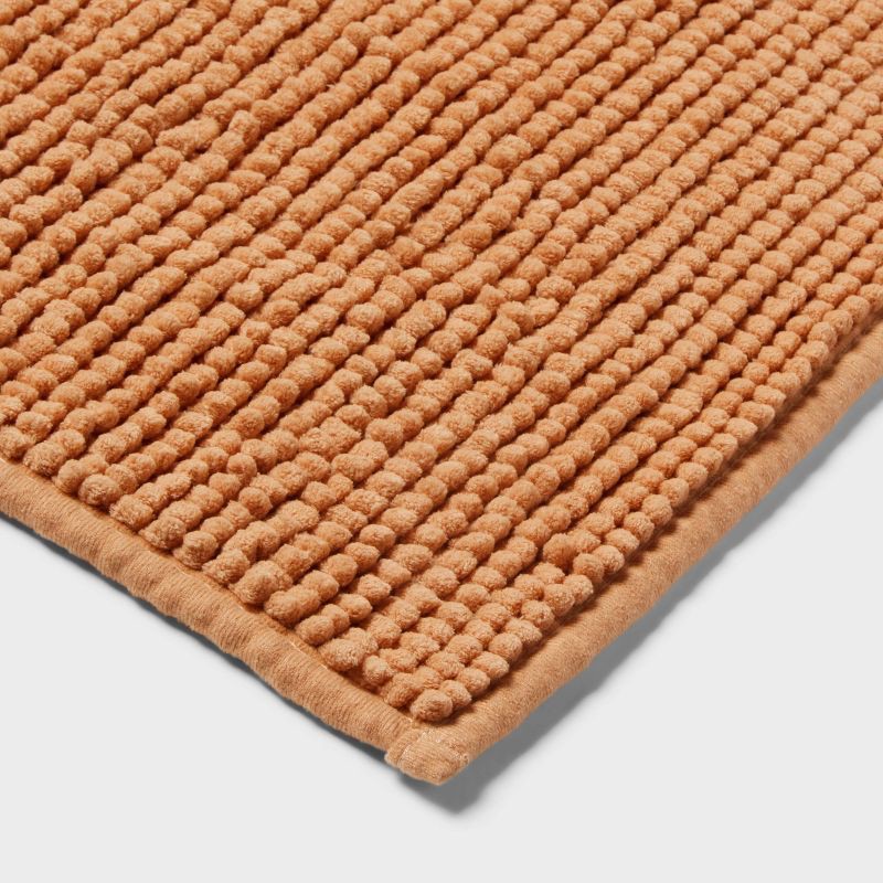 slide 3 of 4, 20"x58" Everyday Chenille Bath Rug Copper - Room Essentials™, 1 ct