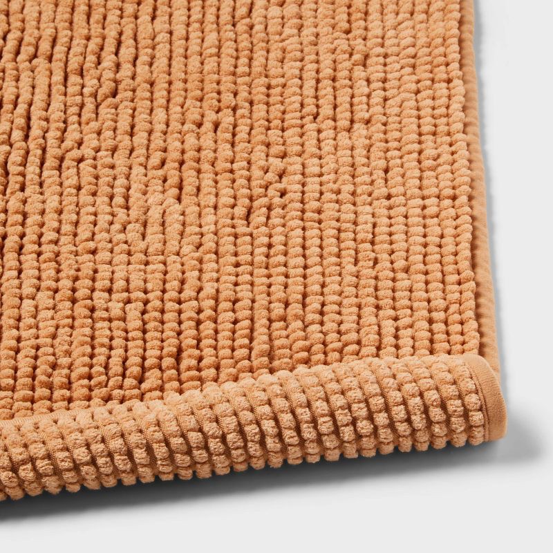 slide 4 of 4, 20"x58" Everyday Chenille Bath Rug Copper - Room Essentials™, 1 ct