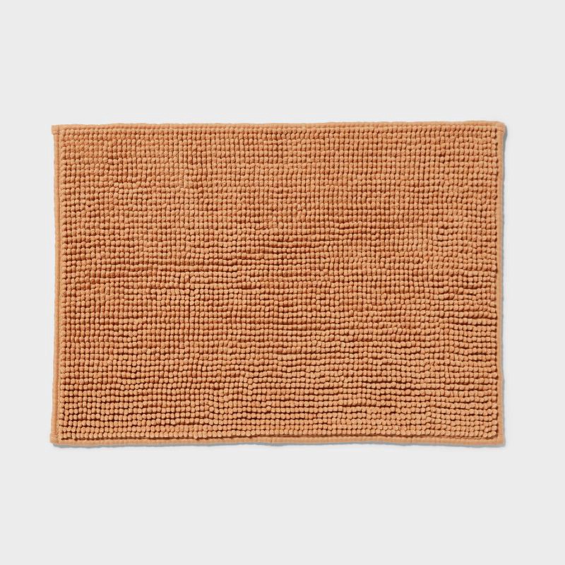 slide 1 of 4, 17"x24" Everyday Chenille Bath Rug Copper - Room Essentials™, 1 ct