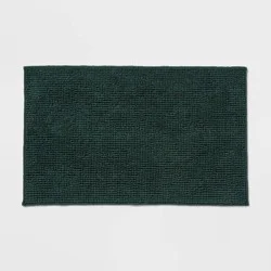 20"x32" Everyday Chenille Bath Rug Dark Green - Room Essentials™