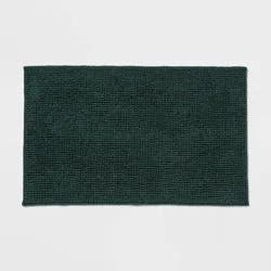 20"x32" Everyday Chenille Bath Rug Dark Green - Room Essentials™