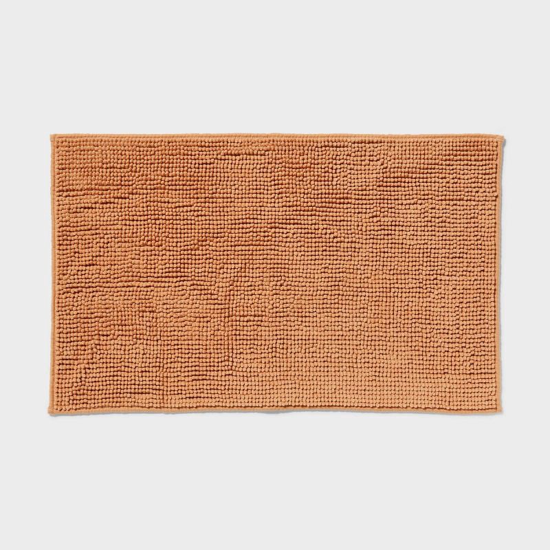 slide 1 of 4, 20"x32" Everyday Chenille Bath Rug Copper - Room Essentials™, 1 ct