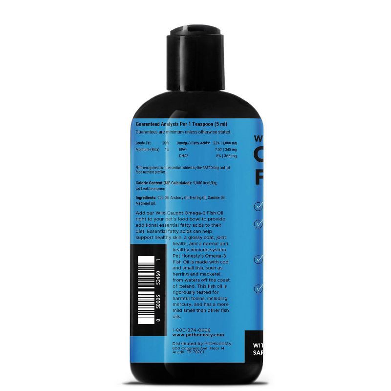 slide 3 of 10, Pet Honesty Omega 3 Salmon Flavor Fish Oil Supplement for Dog and Cat - 16 fl oz, 16 fl oz