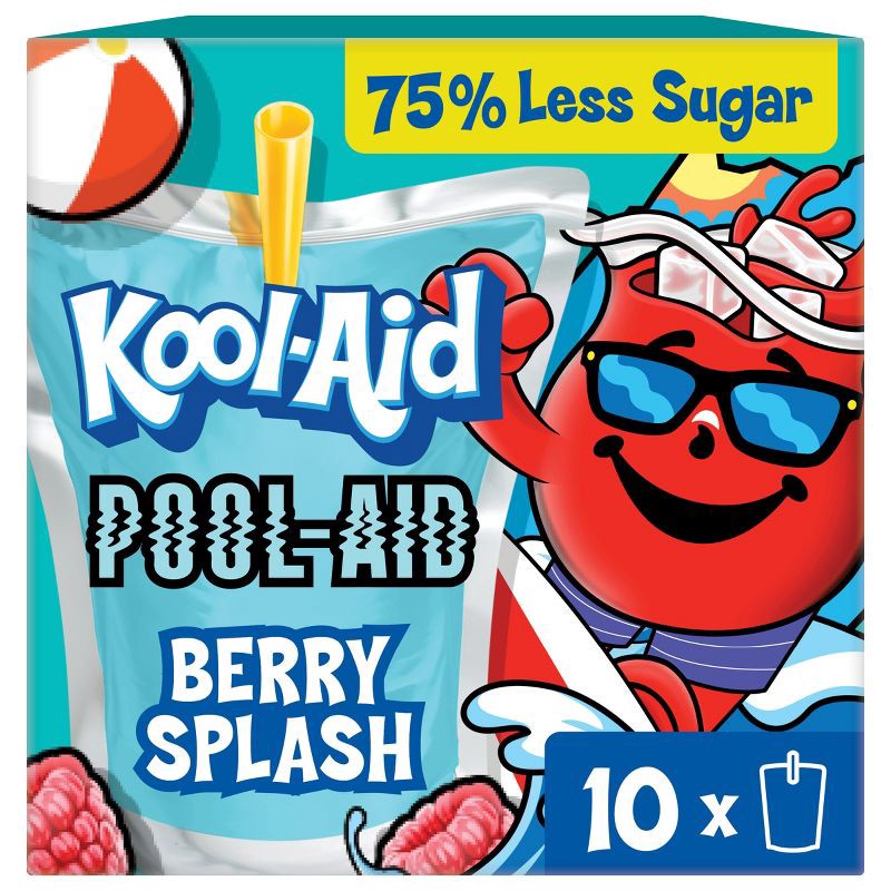slide 1 of 8, Kool-Aid Summer Blast Boomin' Berry Juice Boxes - 10pk/6 fl oz Pouches, 10 ct; 6 fl oz