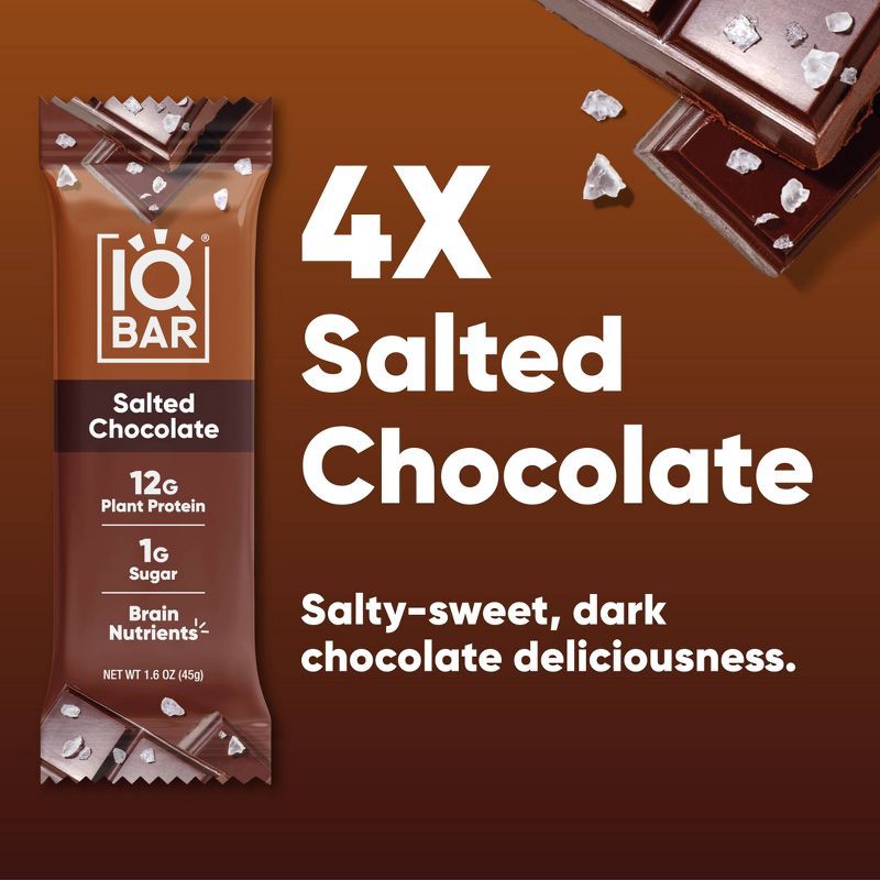 slide 3 of 6, IQBAR Salted Chocolate Protein Bars - 6.4oz/4ct, 4 ct; 6.4 oz