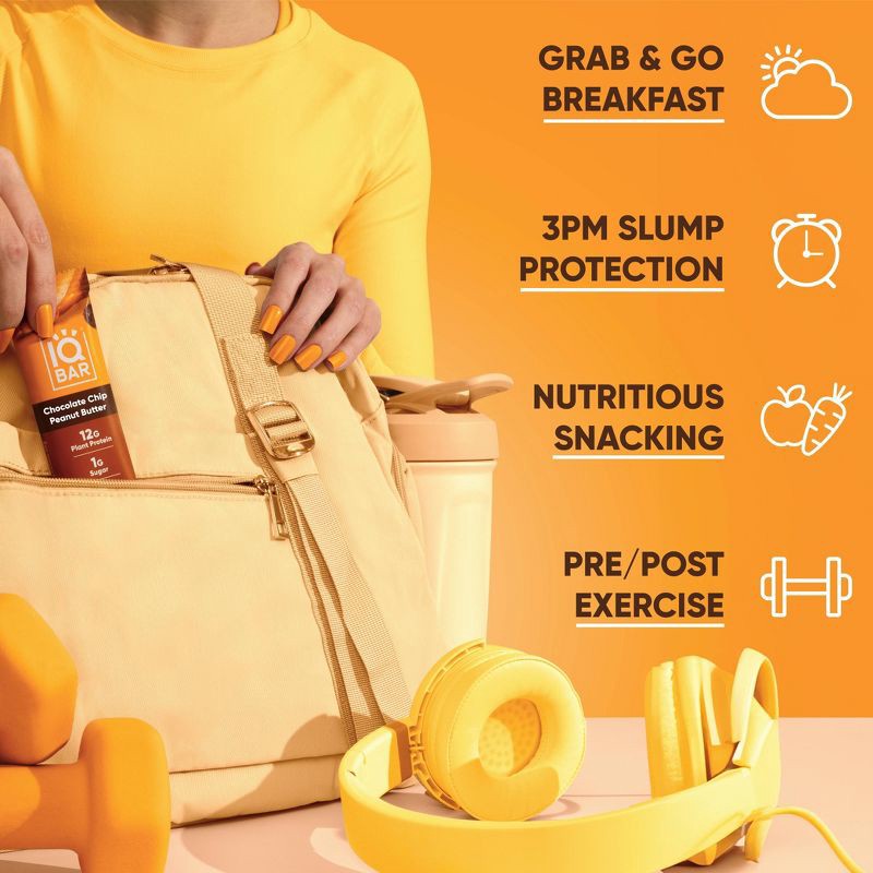 slide 6 of 6, IQBAR Chocolate Chip Peanut Butter Protein Bars - 6.4oz/4ct, 4 ct; 6.4 oz