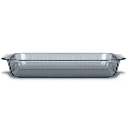 Pyrex® Sculpted Tinted 9"x13" Baking Dish Smoke: Glass Bakeware, Dishwasher-Safe, 2-Year Warranty
