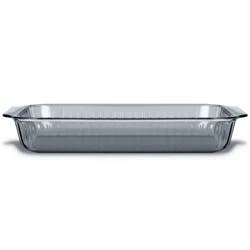 Pyrex® Sculpted Tinted 9"x13" Baking Dish Smoke: Glass Bakeware, Dishwasher-Safe, 2-Year Warranty