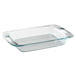 Pyrex® 3-qt Easy Grab® Rectangular Glass Baking Dish: Glass Bakeware, Dishwasher-Safe, 2-Year Warranty