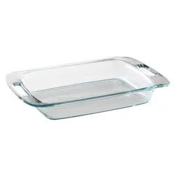 Pyrex® 3-qt Easy Grab® Rectangular Glass Baking Dish: Glass Bakeware, Dishwasher-Safe, 2-Year Warranty